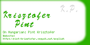 krisztofer pint business card